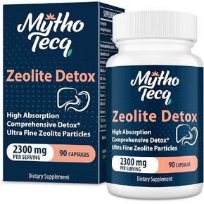 2300 MG Zeolite Detox Capsules - Activated Charcoal & Bentonite Clay, Highly Absorbable Full Body Detox, Liver & Gut Detox Cleanse, Zeolite Clinoptilolite for Heavy Metal Detox （90 Capsules） in Saudi Arabia