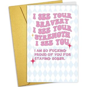 Nchigedy Funny Baby Shower Card, New Baby Congratulations Card for Her, Sarcastic Greeting Card for Mother To Be, Humorous Pregnancy Card