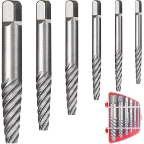 13+1Pcs Impact Bolt Extractor Kit & Lug Nut Removal Tool, Cr-Mo Rounded Bolt Remover, Stripped Bolt Extractor Set with Solid Storage Case for Removing Damaged, Rusted, Nuts and Bolts