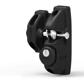 Safetech Hardware ViperX1 Gravity Gate Latch | One-Sided Keyed Lock | 2 Independent Latching Hooks Key Lockable One Side | Privacy Gate Gravity Latch | Vinyl, Wood, & Aluminum Gates - Black