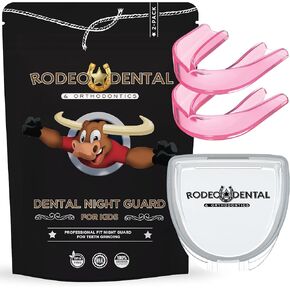Nightguard for Teens/Adults, Professional Fit Night Guard for Teeth Grinding and Clenching, Custom Fit 2 Pack Mouth Guard (Pink)