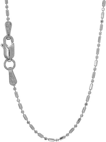 JewelStop 14k الذهب الصلب 1mm بار حبة الكرة سلسلة قلادة 16 "18" 20" in Kuwait
