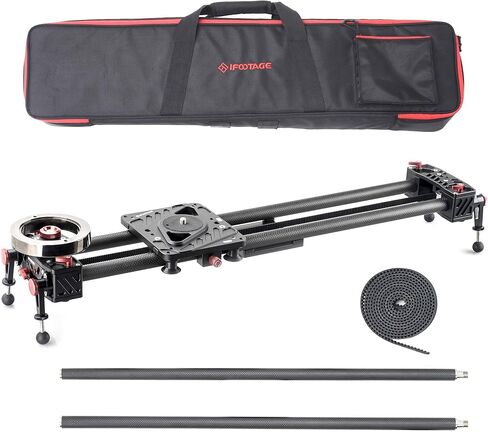 IFOOTAGE Camera Slider Track Aluminum 16.6'' Dolly Rail Video Stabilizer Professional for DSLR Camera DV Video Camcorder Film Photography - Shark Slider Nano (N1-B) in Saudi Arabia