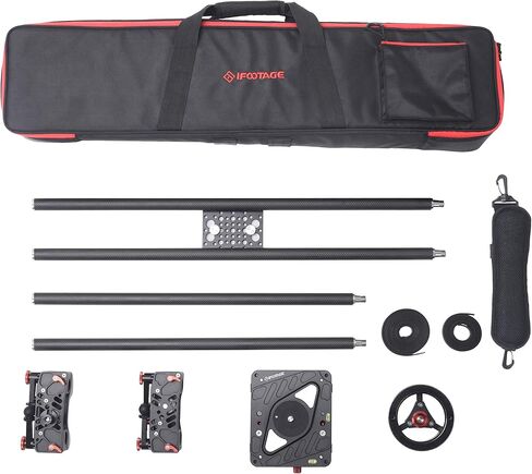 IFOOTAGE Camera Slider Track Aluminum 16.6'' Dolly Rail Video Stabilizer Professional for DSLR Camera DV Video Camcorder Film Photography - Shark Slider Nano (N1-B) in Saudi Arabia