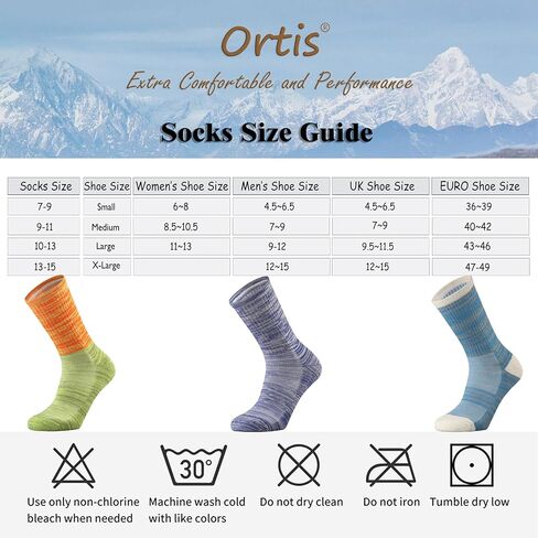 جوارب دائرية للسيدات من صوف ميرينو للمشي لمسافات طويلة في الهواء الطلق من Ortis للنساء in Kuwait