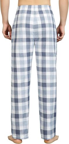 HomyComy Men's Pajama Pants Soft Sleep Pants Pajama Bottoms Cotton Lounge Pants with Pockets in Kuwait