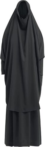 zhxinashu Prayer Clothes for Muslim Women, 2 Pcs Jilbab for Muslim Women,Islamic Dress Abaya and Hijab Set in Kuwait