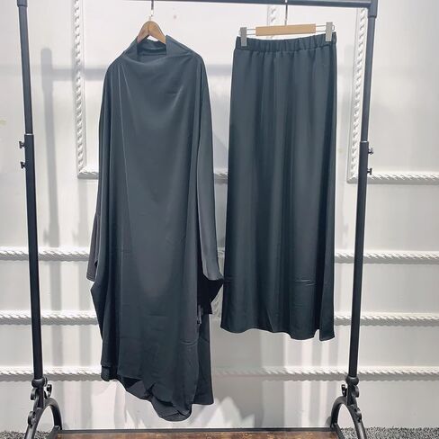 zhxinashu Prayer Clothes for Muslim Women, 2 Pcs Jilbab for Muslim Women,Islamic Dress Abaya and Hijab Set in Kuwait