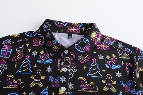 Christmas Shirts for Men Short Sleeve Santa Claus Funny Christmas Golf Polo Shirts in Saudi Arabia