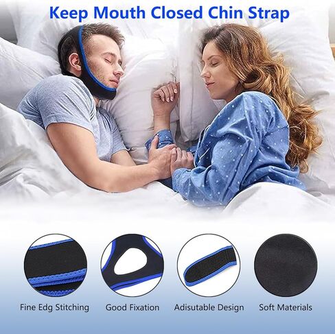 Anti Snoring Chin Strap,Chin Strap for cpap Users,Anti Snoring Devices, Sleep Aid for Men and Women，Breathable Stop Snoring Chin Strap Snoring Solution for Users to Keep Mouth Closed in Saudi Arabia