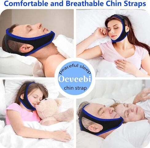 Anti Snoring Chin Strap,Chin Strap for cpap Users,Anti Snoring Devices, Sleep Aid for Men and Women，Breathable Stop Snoring Chin Strap Snoring Solution for Users to Keep Mouth Closed in Saudi Arabia