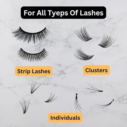 UOG Eyelash Adhesive Glue - Super Strong Hold for Up to 5 Days. Waterproof, Allergy-Free, Odorless. Brush-On False Lash Extension Glue, All-in-One Formula. (Black) in Kuwait