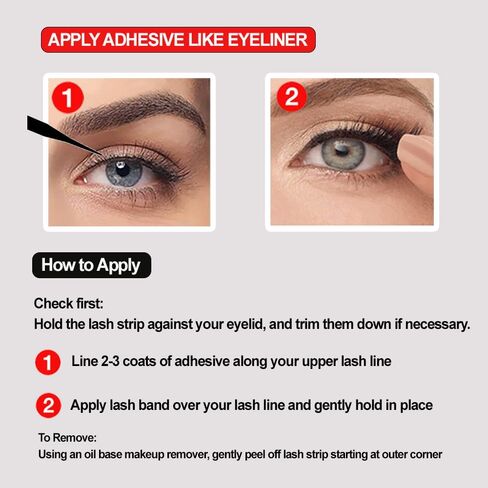 UOG Eyelash Adhesive Glue - Super Strong Hold for Up to 5 Days. Waterproof, Allergy-Free, Odorless. Brush-On False Lash Extension Glue, All-in-One Formula. (Black) in Kuwait