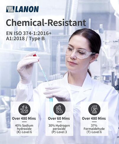 LANON Food Safe White Disposable Nitrile Gloves, Latex-Free, Powder-Free, Textured Fingertips, Cooking, Cleaning, Large in Saudi Arabia