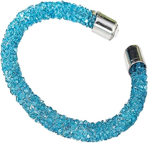 COLORFUL BLING Adjustable Glitter Rhinestone Bangle Sparkly Crystal Wedding Bridal Statement Bracelet Jewelry for Women in Saudi Arabia