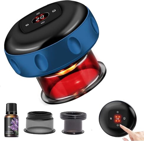 Electric Cupping Therapy Set, Smart Cupping Therapy Massager, Electric Cupping Device with 12 Level Suction and Temperature, Portable Smart Dynamic Cupping Set in Saudi Arabia