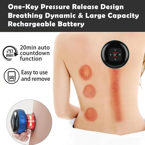 Electric Cupping Therapy Set, Smart Cupping Therapy Massager, Electric Cupping Device with 12 Level Suction and Temperature, Portable Smart Dynamic Cupping Set in Saudi Arabia