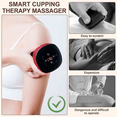 Electric Cupping Therapy Set, 4 in 1 Smart Cupping Therapy Massager with Red Light Therapy for Pain Relief,Knots,Aches,Circulation, Cupping Kit with 12 Level Temperature and Suction in Saudi Arabia