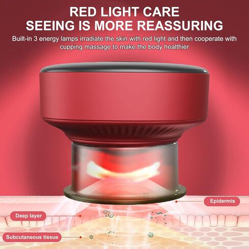 Electric Cupping Therapy Set, 4 in 1 Smart Cupping Therapy Massager with Red Light Therapy for Pain Relief,Knots,Aches,Circulation, Cupping Kit with 12 Level Temperature and Suction in Saudi Arabia