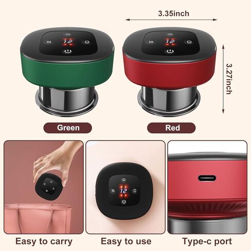 Electric Cupping Therapy Set, 4 in 1 Smart Cupping Therapy Massager with Red Light Therapy for Pain Relief,Knots,Aches,Circulation, Cupping Kit with 12 Level Temperature and Suction in Saudi Arabia