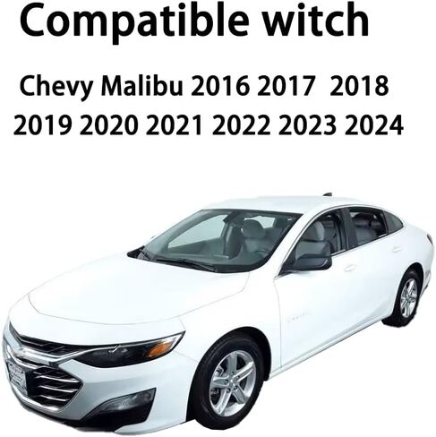 Side Mirror Cover Cap fit for Chevrolet Malibu 2016 2017 2018 2019 2020 2021 2022 2023 2024 for Chevy Malibu Driver & Passenger Side Replace 84026842 84026841 (Glossy Black/Shiny Black) in Kuwait