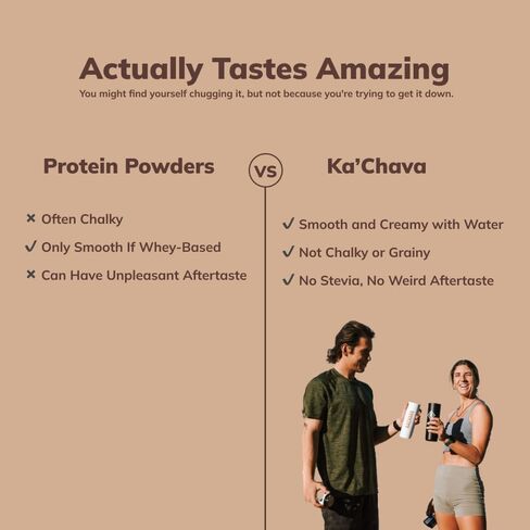 Ka’Chava All-In-One Nutrition Shake Blend, 85+ Superfoods & Nutrients, Meal Replacement, Greens Plant-Based Superfood Powder Protein Drink, Digestive Enzymes & Probiotics, Vegan Dairy Gluten Free, 2lb in Saudi Arabia