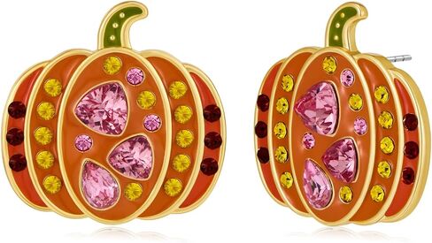 WOWORAMA Halloween Earrings Cute Pumpkin Earrings for Women Fun Crystal Pumpkin Stud Earrings Funny Smiling Face Pumpkin Drop Earrings Halloween Earrings Jewelry Gifts in Kuwait
