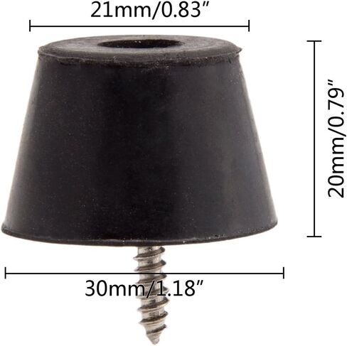 20pcs Round Furniture Pads,ULIFESTAR Rubber Furniture Feet Glides Sliders Carpet Saver Hardwood Floor Protectors Surface Protection for Chair Table Leg Caps Non Slip Furniture Grippers Black (30mm) in Saudi Arabia