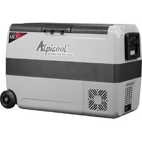Alpicool LGT50 التحكم المزدوج في درجة الحرارة 12 فولت ثلاجة 53 كوارت ثلاجة سيارة محمولة (-4 درجة فهرنهايت ~ 68 درجة فهرنهايت) للشاحنات والمركبات الترفيهية والقوارب والتخييم والسفر in Kuwait
