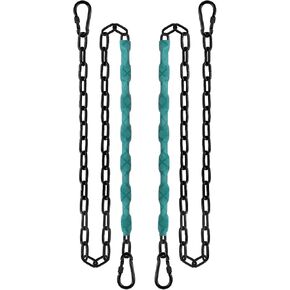 JACNITAD 64inch Hanging Swing Chair Chain (2)+ 4 Free Quick Links, 1000LB Load Bearing,Indoor and Outdoor Playground Swings, Hammocks, Sandbags Swing Chains