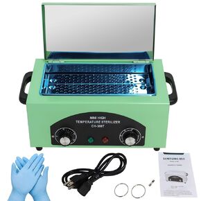 High Temperature Metal Tool 1.5L Cleaning Box with Timer Manicure Pedicure SPA Salon Barber Equipment for Sundry Beauty Hair Nail Salon Equipment with Handle