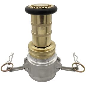 Heavey Duty 2 Inch Fire Hose Nozzle Brass Fire Equipment Industial Spray Jet Fog Nozzle with 2" Aluminum Camlock Fitting