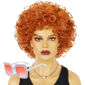 HUNIGIR Green Flip Wig Girls Tatsumaki Wig Short Fluffy Bob Wig Green Cosplay Wig Women Synthetic Halloween Costume Wig (Green)