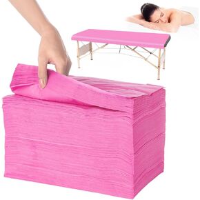 100PCS Disposable Massage Table Sheets, 71" x 31.5" Disposable Massage Bed Covers, Breathable Non-Woven Fabric Bed Sheets, Single Use Hygiene Sheet for SPA,Beauty Salons,Hotels (Blue, 71" x 31.5")