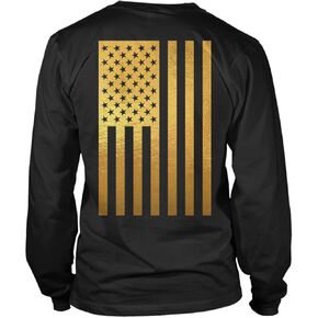 Distressed Black USA Flag - United States Unisex Long Sleeve Shirt