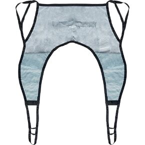 Patient Aid Mesh U-Sling Without Head Support, Universal Patient Lift Sling, Ideal for Bathing and Showering, Size Medium, 400lb Capacity