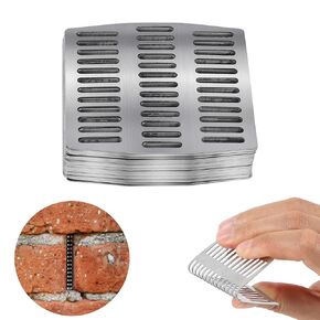 72pcs stainless steel brick weep hole covers for brick walls. 2.75'' fire bricks can be cut or stacked to fill various size weep holes