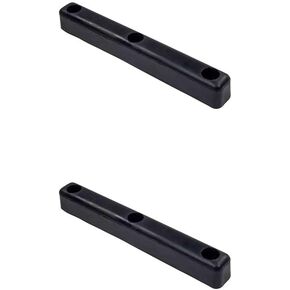 Mytee Products 2 Pack 16"x2"x2" Rectangular Rubber Dock Bumper with 3 Holes - Impact Resistant Molded Rubber Bumper for Semi Truck, Flatbed Trailer, Boat Docks, Marinas & Parking Spots