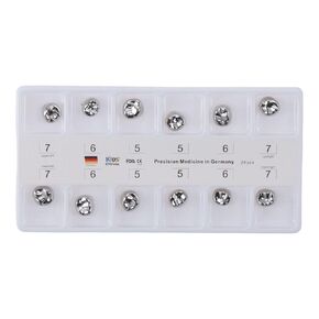 Metal Crowns 12Pcs Stainless Steel Metal Crowns Dental Teeth Crown Adult Teeth Crowns
