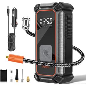 OlarHike 12V DC Corded Electric Tire Inflator Portable Air Compressor, Auto Air Pump for Car Tires, Tire Inflator with Digital Pressure Gauge, Smart Pump with LED Light in Kuwait