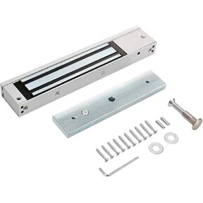 Mag Lock 280KG / 600 LBS of Magnetic Holdings Force Electromagnetic Commercial Lock 12V, LED Indicator When Closed NO/NC Options,Access Control System with L&Z Brackets