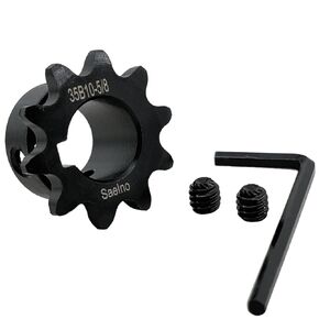 #35 Roller Chain Sprocket Type B 5/8 inch Bore 10 Tooth, Hardened Antirust 1045 Steel Drive Sprockets 35B10-5/8