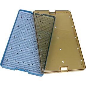 L/M/S Autoclavable Instruments Storage Box For Instruments Sterilization Tray Case with Silicone Mat (M)