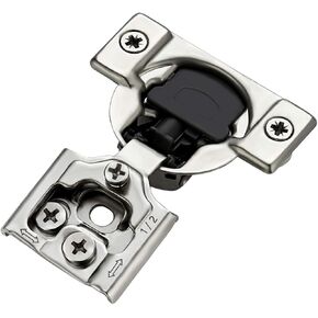 Ravinte 62 Pack 31 Pairs 1/2 inch Overlay Soft Close Hinges for Kitchen Cabinet Hinges Satin Nickel Hidden Hinges Stainless Steel Concealed Hinge self Closing