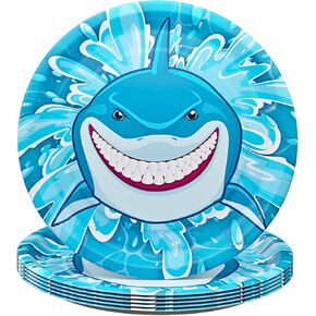 Blue Orchards Pixel Miner Dinner Plates (Pack of 20) - Video Game Party Supplies, Video Game Birthday Decorations, Mining Craft Party, Pixel Miner Party, Video Game Birthday Party
