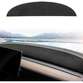 Partsable Dodge Ram 1500 2500 3500 Vehicle Mat - Polyester Dash Cover for 2019-2023 Models, Black, 65.33x21.26x0.24 inches