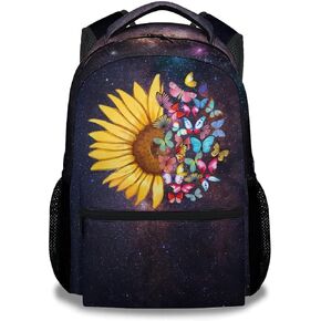 Girls Backpack for School, Sunflower Bookbag for Kids Girls Women, Aesthetic Daypack for Casual Travel, Bohemia Black Lightweight School Bag for Back to School in Saudi Arabia