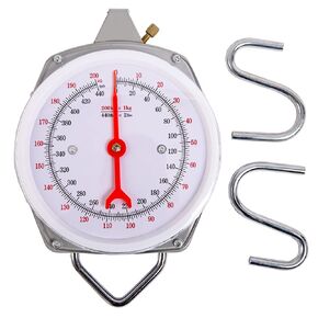 Spring Hanging Dial Scale,440lbs Industrial Hanging Scale,Spring Mechanical Hanging Scale for Kitchen Fishing,Mechanical Luggage Scale