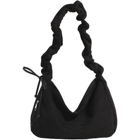Suede Hobo Bag for Women, Suede Bag Crescent Handbag, Multi-Pocket Shoulder bag for Travel Work Trend Bag