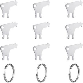 9pcs Toilet Paper Dispenser Key, Toilet Paper Dispenser Key Replacement with 3pcs Key Rings Metal Paper Towel Holder Tissue Key for Waffle Georgia Pacific for Maintenance Professionals